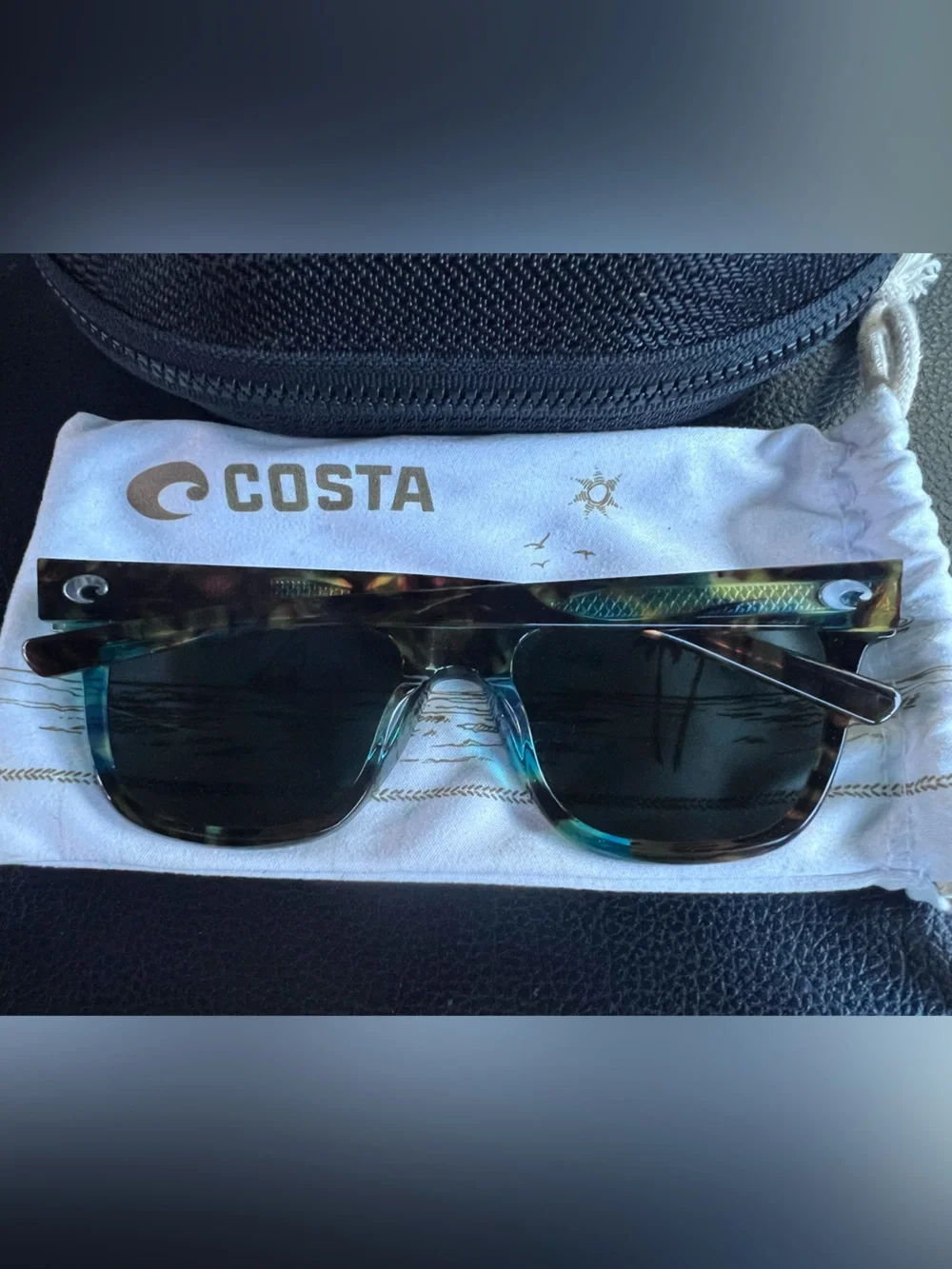 Women's Costa Sunglasses- Coquina tortoise blue/green